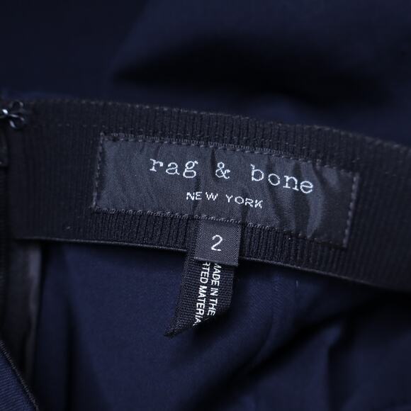 RAG & BONE Ankle Length Trouser Navy Blue Pull On Pocketless Casual Women's 2 - Picture 7 of 9